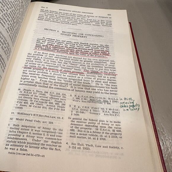 Perkins on Criminal Law Second Edition University Textbook Series Free Shipping - Picture 8 of 8